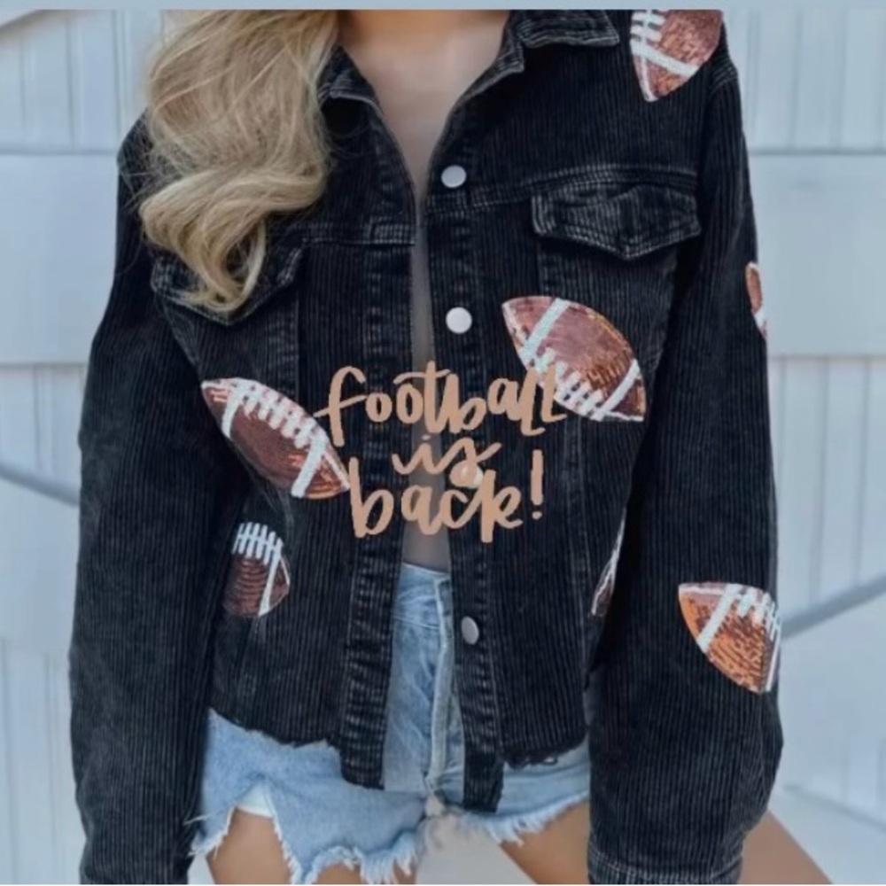 Football jacket- black